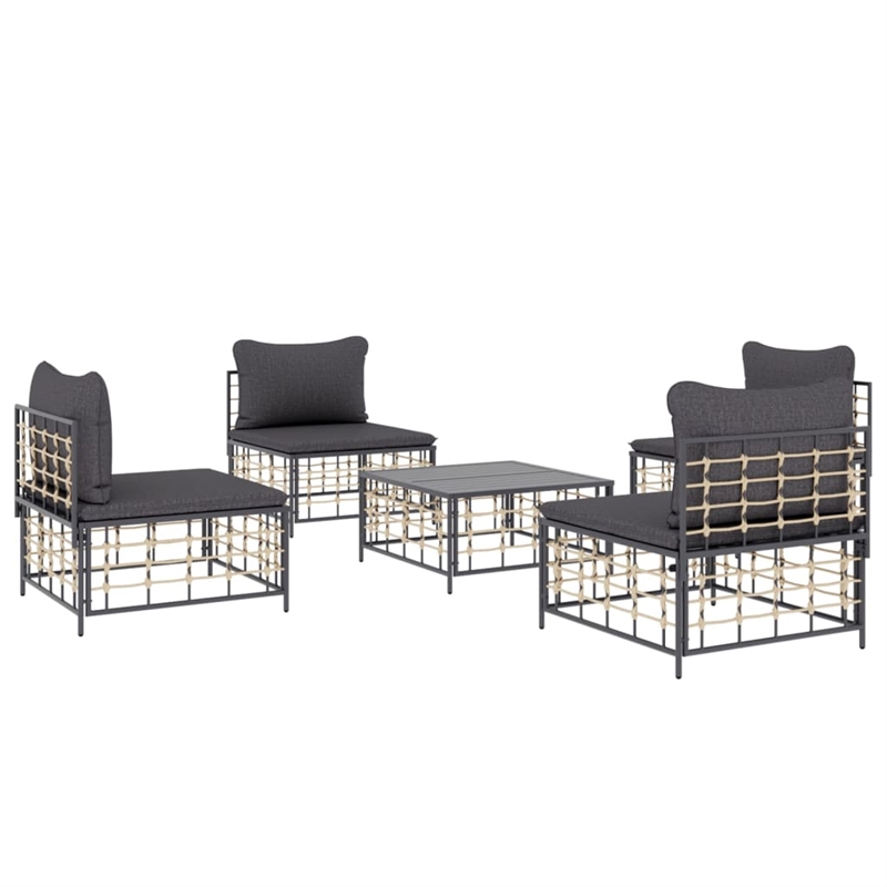 vidaXL Garden Lounge Set Set of 5 in Anthracite