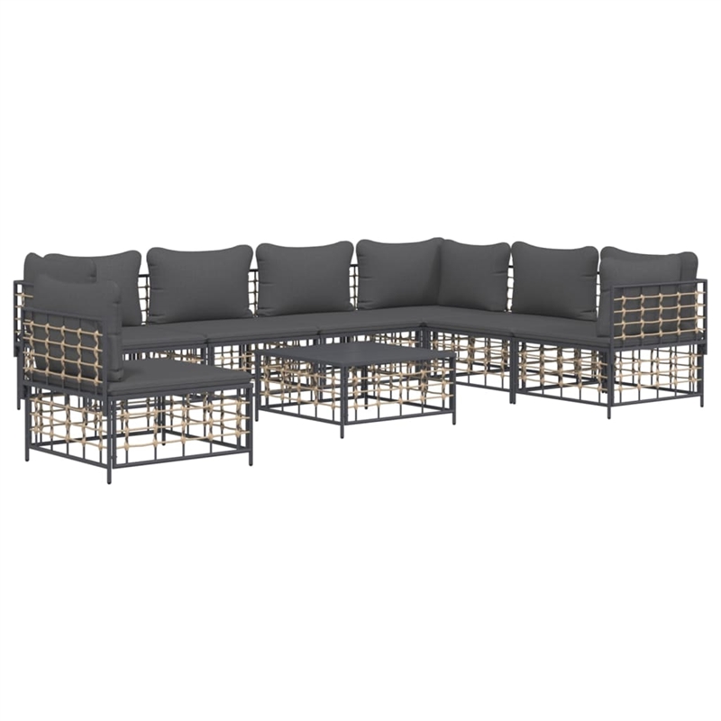 vidaXL Garden Lounge Set in Anthracite/Gray