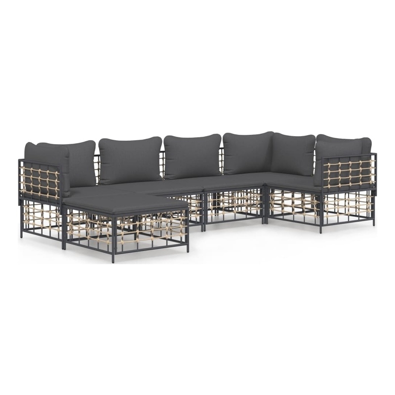 vidaXL Garden Lounge Set in Anthracite/Gray