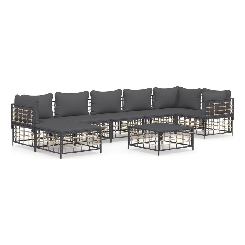 vidaXL Garden Lounge Set in Anthracite/Gray