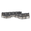 vidaXL Garden Lounge Set Set of 10 in Anthracite