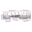 vidaXL Garden Lounge Set Set of 11 in Anthracite