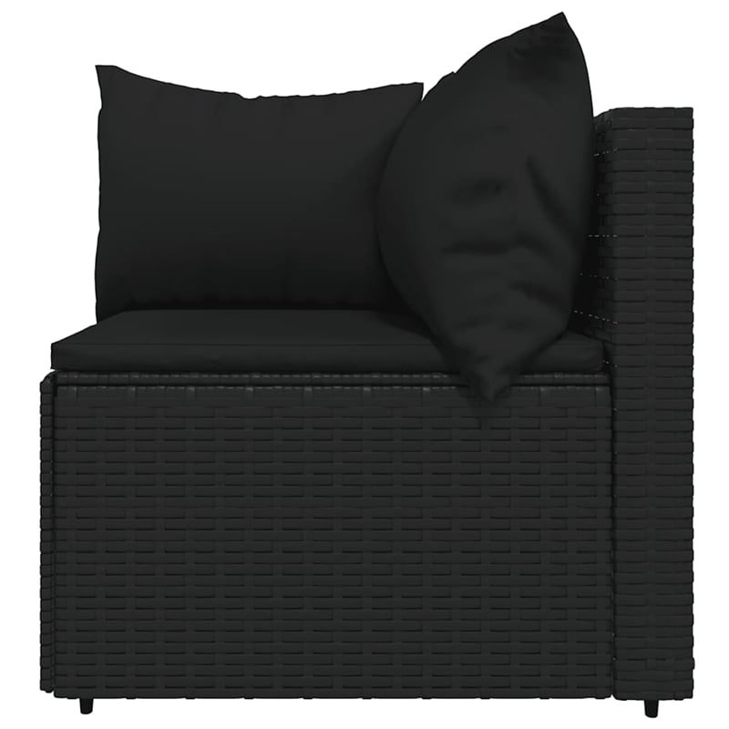 vidaXL Patio Lounge Set in Black