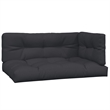 vidaXL Pallet Sofa Set Acacia Wood & Black Cushions