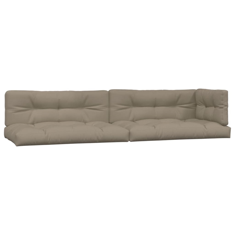 vidaXL Solid Acacia Wood Medium Pallet Sofa Set Taupe