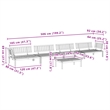 vidaXL Solid Acacia Wood Medium-Large Pallet Sofa Set in Natural Wood