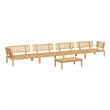 vidaXL Solid Acacia Wood Medium-Large Pallet Sofa Set in Natural Wood