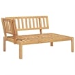 vidaXL Solid Acacia Wood Pallet Corner Sofa in Natural
