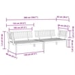 vidaXL Solid Acacia Wood Pallet Corner Sofa in Natural