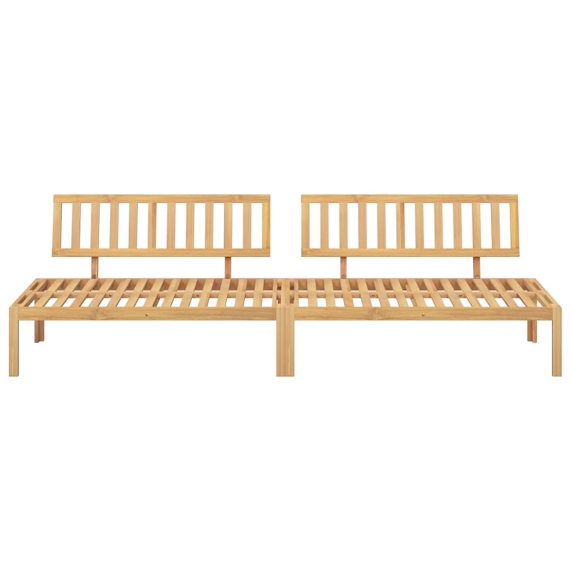 vidaXL Solid Acacia Wood Pallet Middle Sofa in Natural Wood