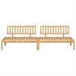 vidaXL Solid Acacia Wood Pallet Middle Sofa in Natural Wood