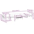 vidaXL Solid Acacia Wood & Polyester Pallet Sofa Set in Grey & Natural Wood