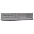 vidaXL Solid Acacia Wood & Polyester Pallet Sofa Set in Grey & Natural Wood