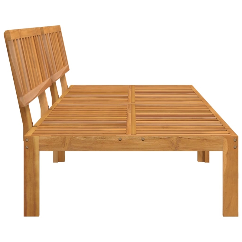 vidaXL Solid Acacia Wood Medium Garden Pallet Middle Sofa in Natural Wood