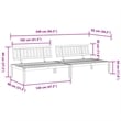 vidaXL Solid Acacia Wood Medium Garden Pallet Middle Sofa in Natural Wood