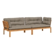 vidaXL Solid Acacia Wood Large Modular Garden Pallet Corner Sofa in Taupe