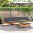 vidaXL Acacia Wood Large Pallet Sofa Set in Grey & Natural Wood