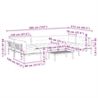 vidaXL Solid Acacia Wood Large Patio Pallet Sofa Set in Natural Wood