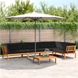 vidaXL 5 Piece Patio Pallet Sofa Set in Natural Wood