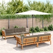 vidaXL Patio Pallet Sofa Set in Taupe & Natural Wood
