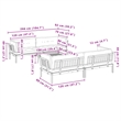 vidaXL Patio Pallet Sofa Set in Taupe & Natural Wood