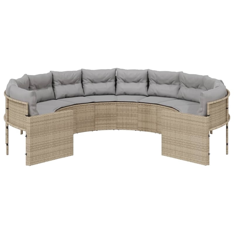 vidaXL Patio Sofa in Beige