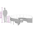 vidaXL PE Rattan Patio Sofa With Steel Frame and Glass Top in Beige