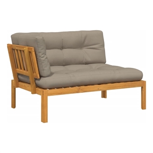 vidaXL Solid Acacia Wood Medium Modular Patio Sofa in Natural Wood