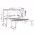 vidaXL Solid Acacia Wood Standard Patio Sofa Set in Anthracite