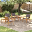 vidaXL 6 Piece Solid Acacia Wood Garden Sofa Set in Brown