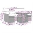 vidaXL 7 Piece Beige Garden Sofa Set With Cushions in Cream