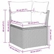 vidaXL 8 Piece Beige Garden Sofa Set With Cushions in Cream