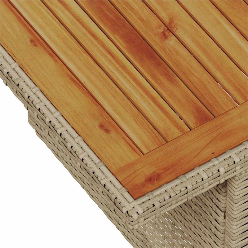 vidaXL 7 Piece Beige Poly Rattan Garden Sofa Set With Cushions in Cream