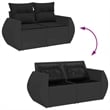 vidaXL 10 Pcs Garden Sofa Set With Cushions And Storage Manual in Black