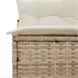 vidaXL Medium Modular PE Rattan Garden Sofa Square in Beige