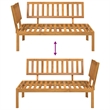 vidaXL Solid Acacia Wood Medium Modular Pallet Sofa in Natural Wood