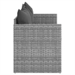 vidaXL 3-Seater Poly Rattan Garden Sofa Modular in Grey
