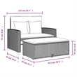 vidaXL Patio Sofa in Black & Cream With White Frame