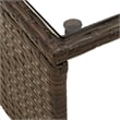 vidaXL Garden Sofa in Brown And Red