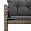vidaXL Large Poly Rattan Garden Sofa With Removable Covers in Grey