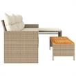 vidaXL Large Modular PE Rattan Garden Sofa in Beige