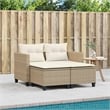 vidaXL Standard PE Rattan Garden Sofa With Removable Covers in Beige