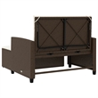 vidaXL 2-Seater Brown Poly Rattan Patio Sofa With Cushions in Cream