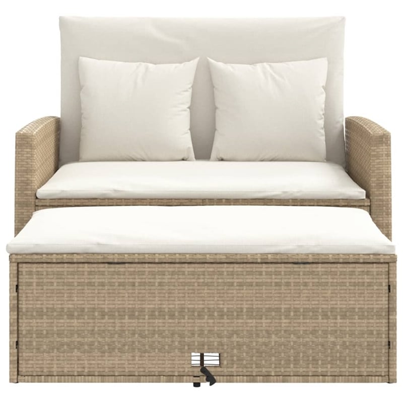 vidaXL Patio Sofa in Beige