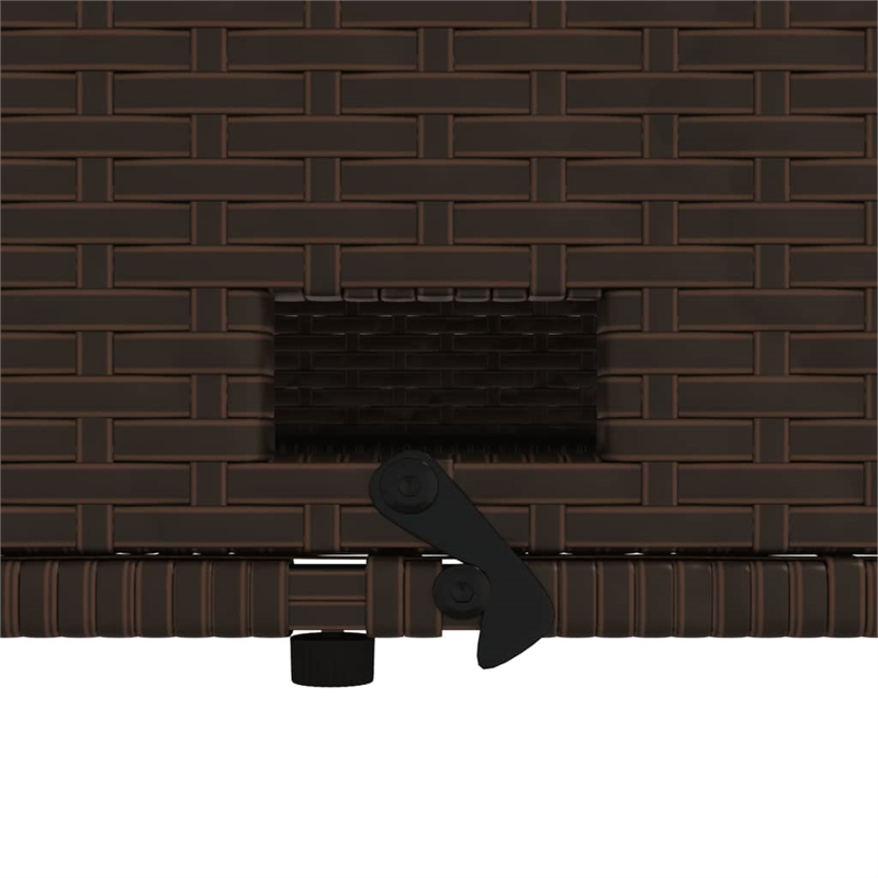 vidaXL 2-Seater Poly Rattan Patio Sofa in Brown & Red