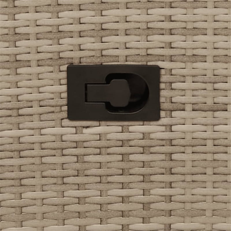 vidaXL 2-Seater PE Rattan Reclining Garden Sofa in Beige