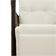 vidaXL Reclining Garden Sofa in Black & Cream/White