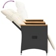 vidaXL Reclining Garden Sofa in Black & Cream/White