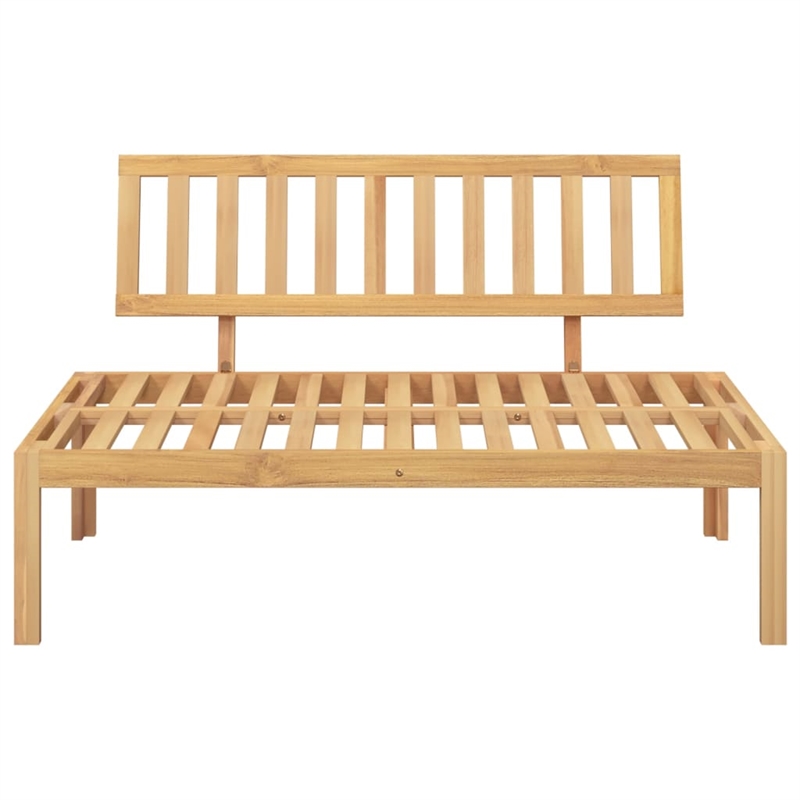 vidaXL Solid Acacia Wood Pallet Middle Sofa in Natural Wood