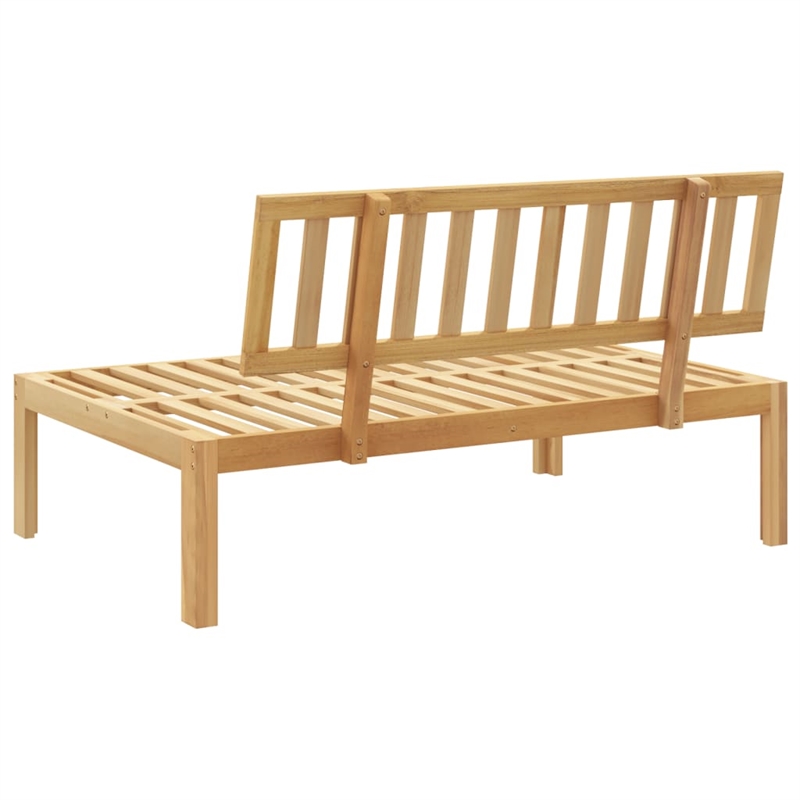 vidaXL Solid Acacia Wood Pallet Middle Sofa in Natural Wood